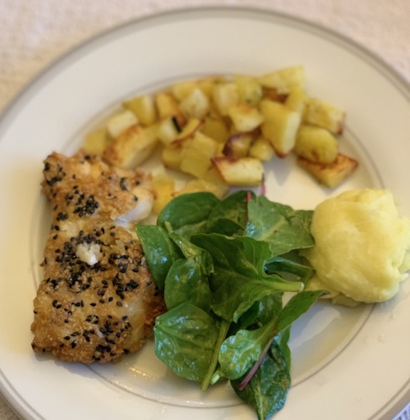 fried cod dish